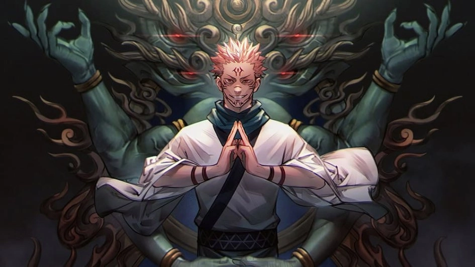 Sukuna anime thể hiện ma lực đen tối đầy cuốn hút