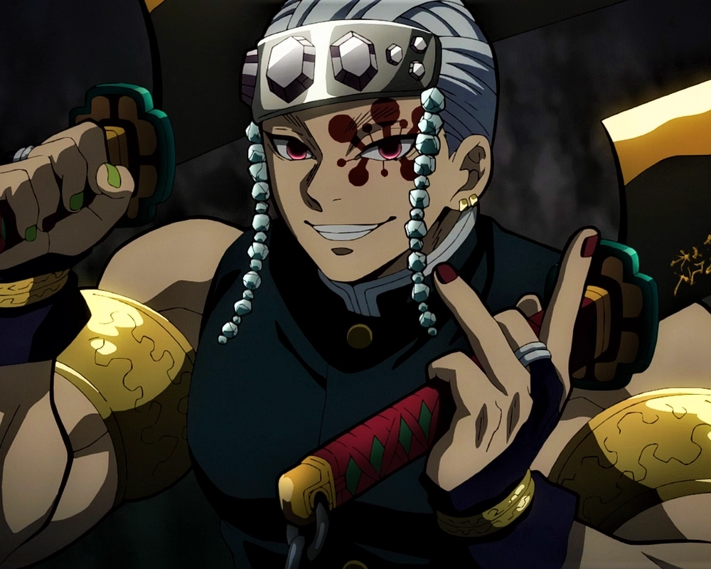 Anime Uzui Tengen thể hiện khí chất trụ cột đầy uy lực