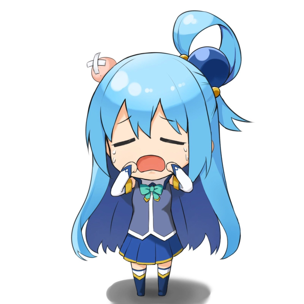 Aqua chibi art tác phẩm dễ thương phong cách anime