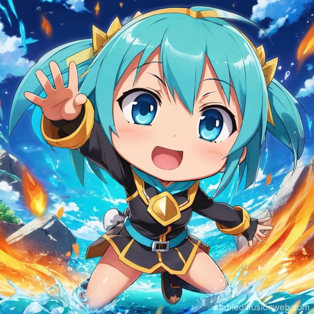 Chibi artwork tác phẩm nghệ thuật mini dễ thương