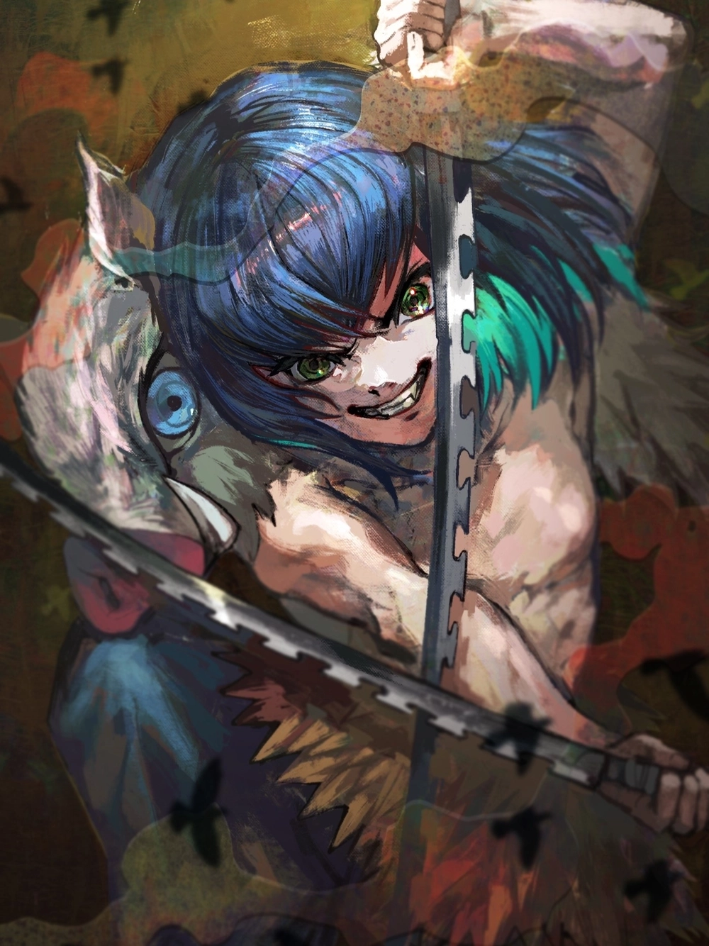 Inosuke chiến đấu khắc ghi những trận chiến đầy kịch tính