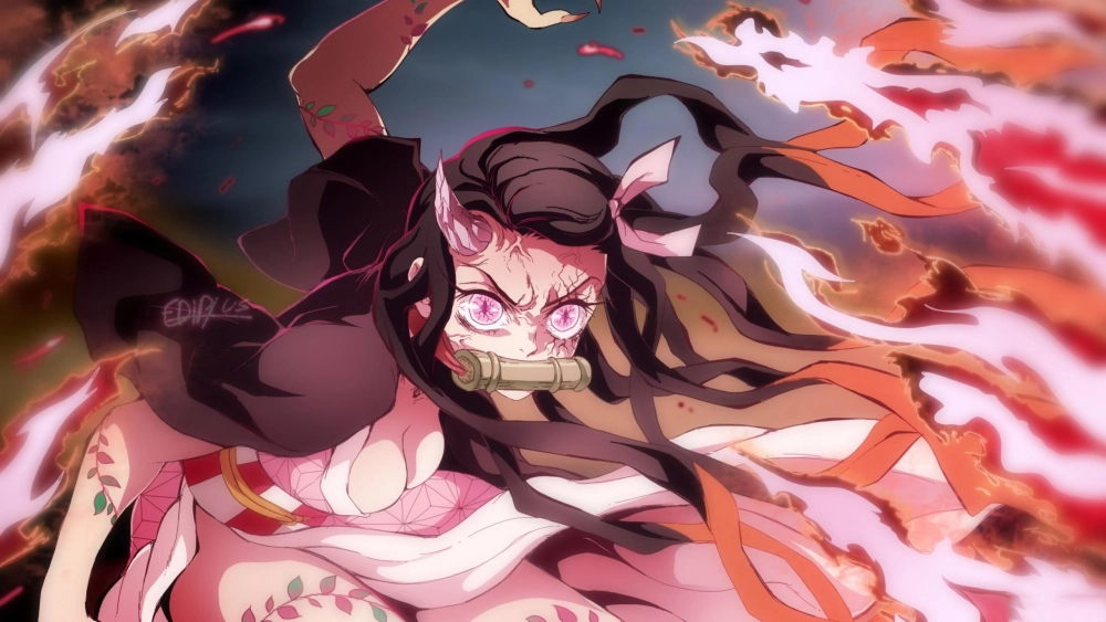 Nezuko art khắc họa vẻ đẹp huyền bí đầy cuốn hút