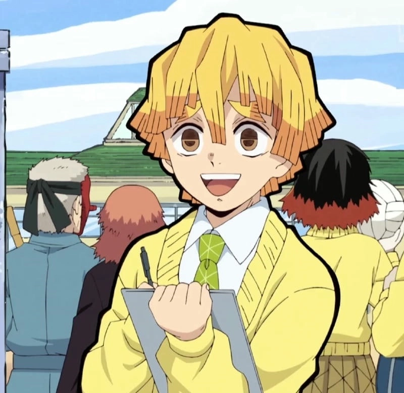 Hình Zenitsu khóc gợi nỗi buồn sâu lắng đầy cảm xúc