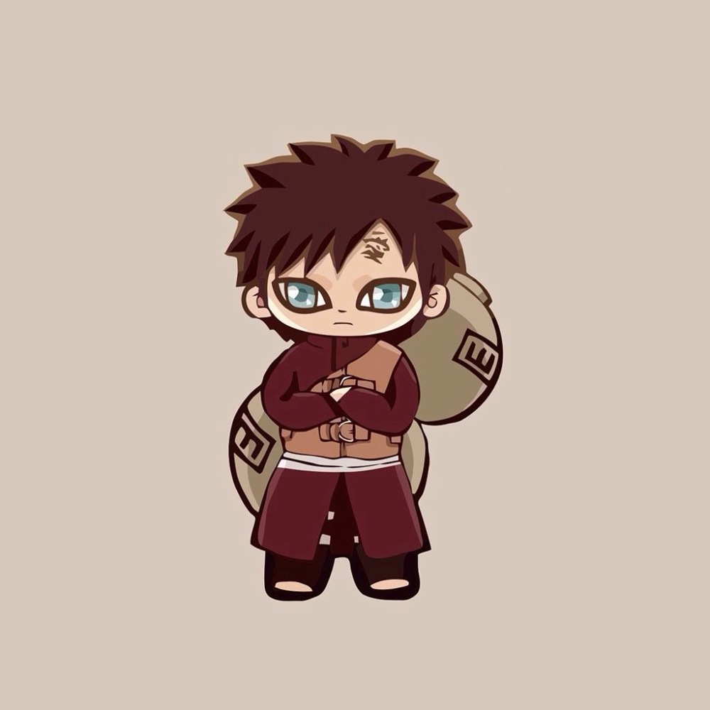 Gaara chibi art đầy màu sắc cho tín đồ anime