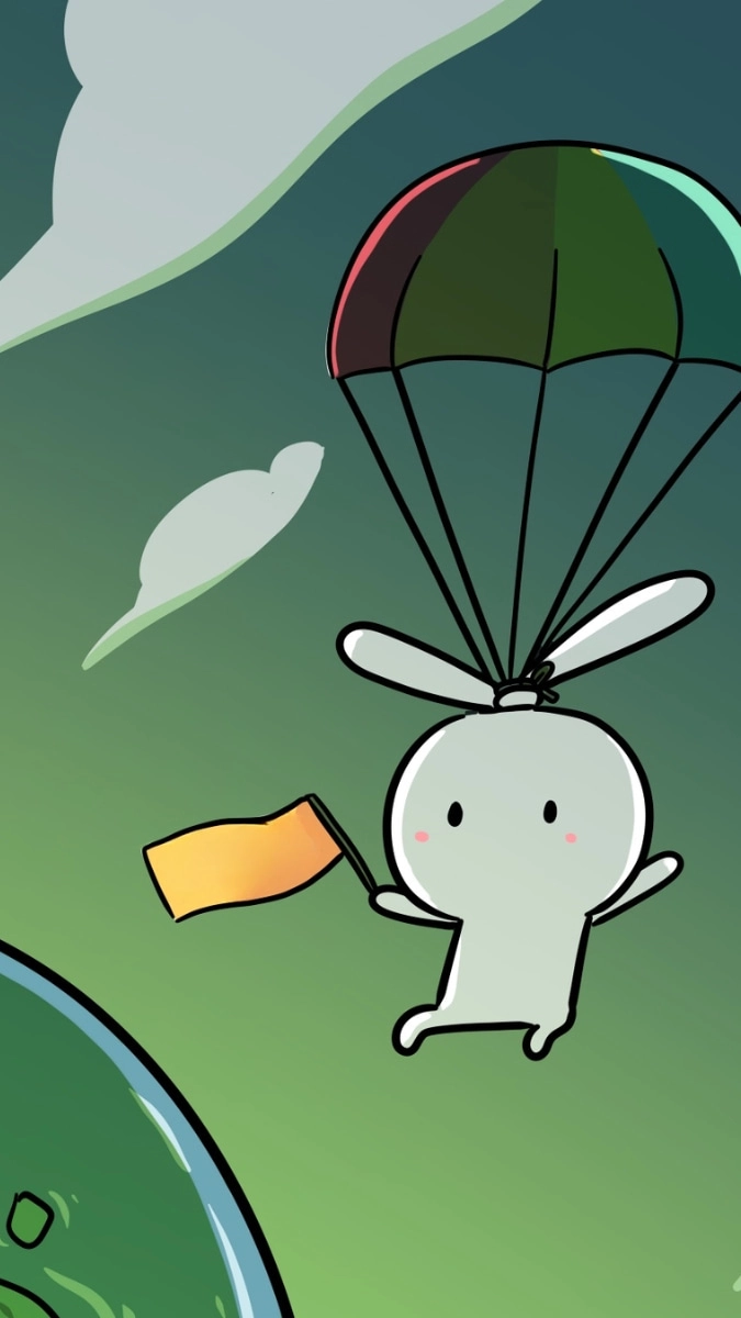 Thỏ 7 màu wallpaper rực rỡ sắc màu đầy sức sống