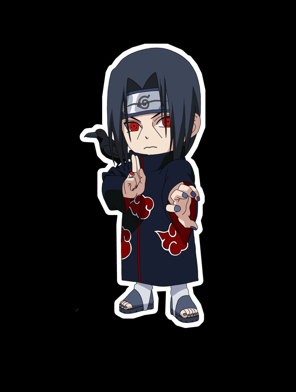 Itachi chibi plush búp bê mềm đáng yêu hết nấc