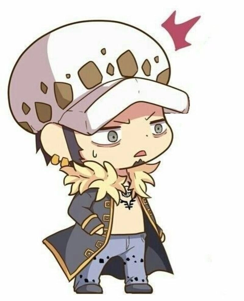 Chibi Law sketch phác họa thần thái mạnh mẽ riêng