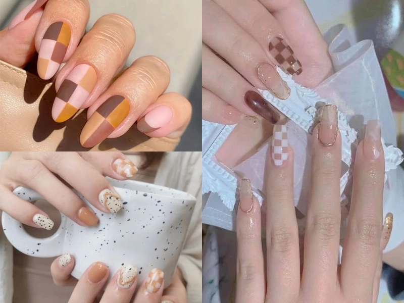 Nail sọc caro tinh tế cho nàng yêu sự khác biệt