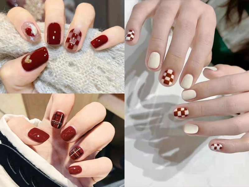Mẫu nail kẻ caro đa dạng phù hợp mọi phong cách