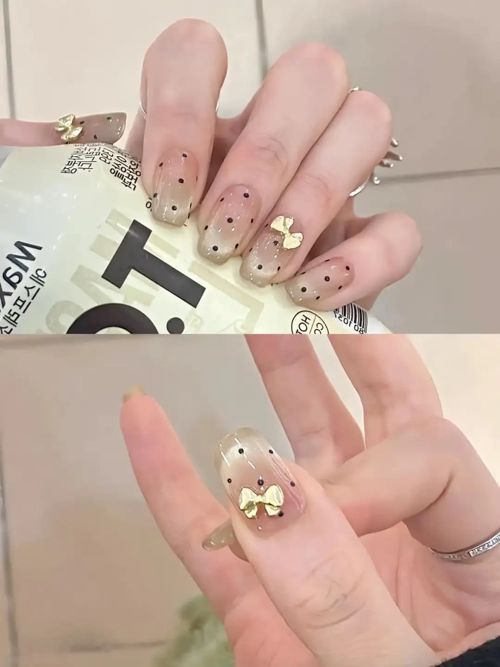 Hoa nail chấm bi dịu dàng nữ tính cuốn hút