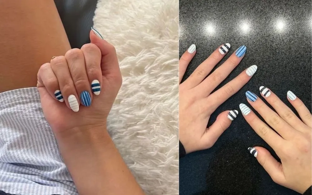 Cách vẽ nail kẻ sọc đơn giản dễ thực hiện