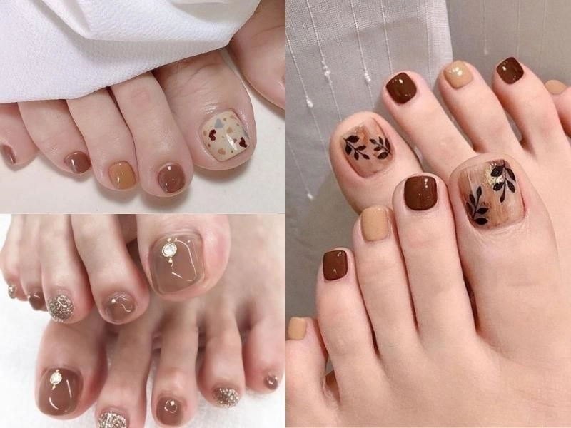Nail màu nâu tây thời thượng quyến rũ nổi bật