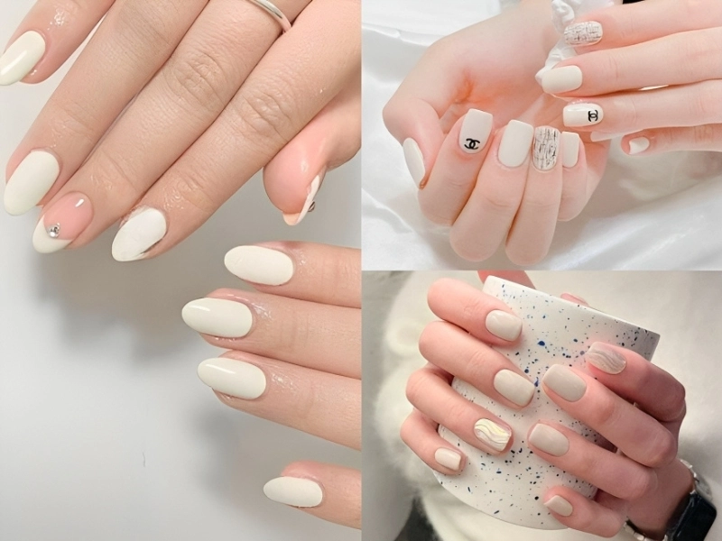 Màu nail trắng da tôn nét đẹp tự nhiên