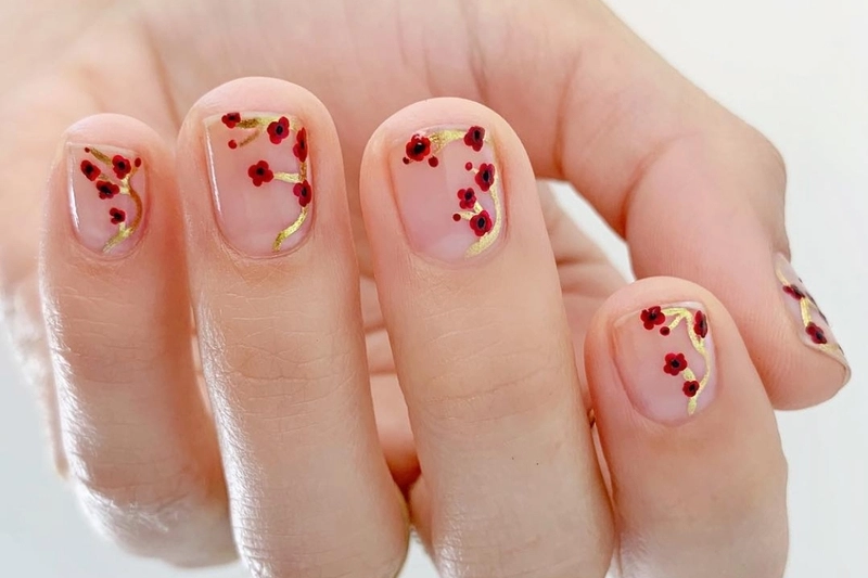 Nail xinh đón tết rực rỡ đầy sức sống