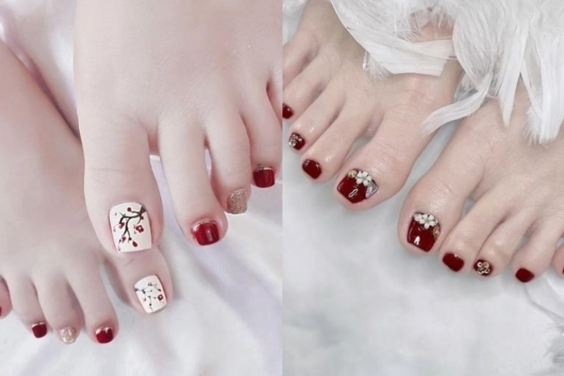 Bộ nail tết sang chảnh hợp thời trang xuân