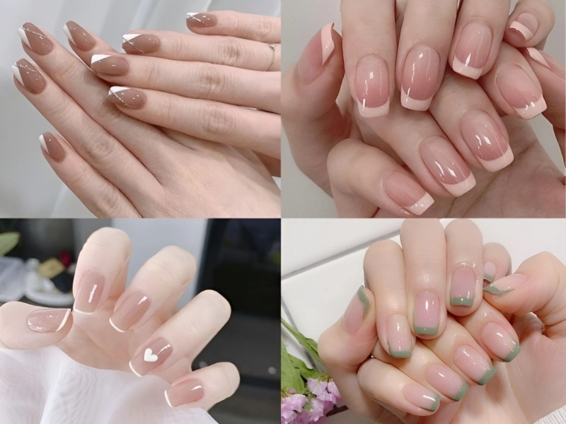 Nail sơn thạch trong suốt thanh lịch sang trọng