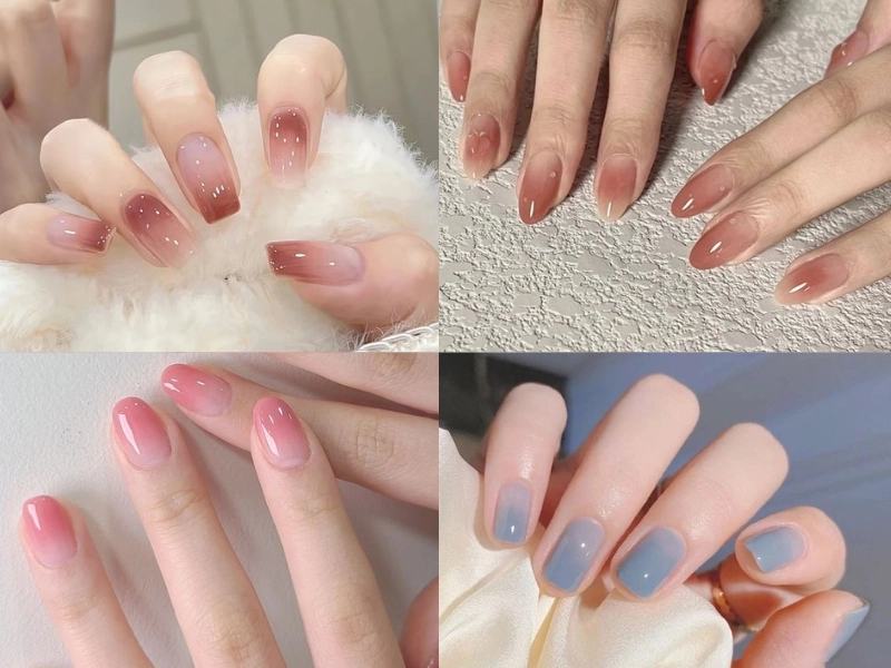 Nail thạch đẹp trong suốt rạng rỡ đầy sức sống