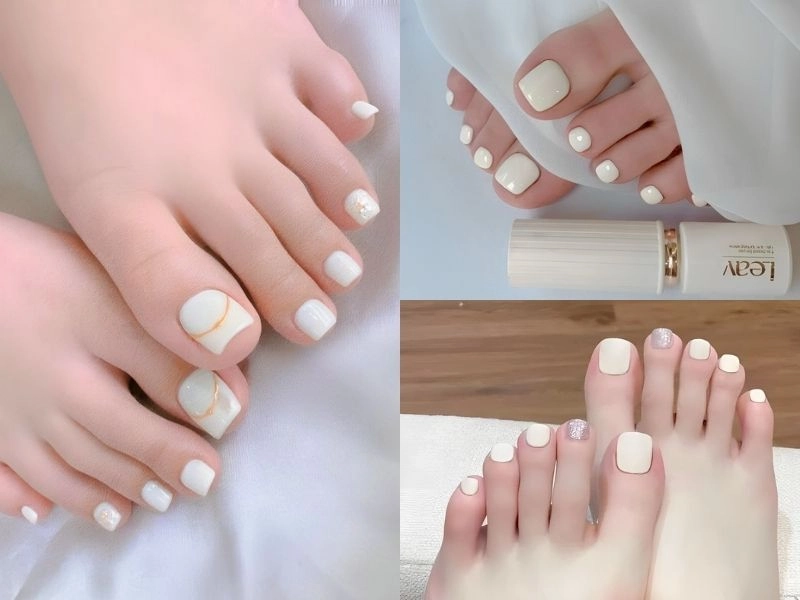 Mẫu nail trắng sữa dịu dàng nữ tính đầy quyến rũ