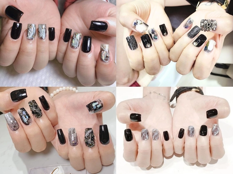 Mẫu nail xà cừ đơn giản thanh lịch phù hợp đi học đi làm