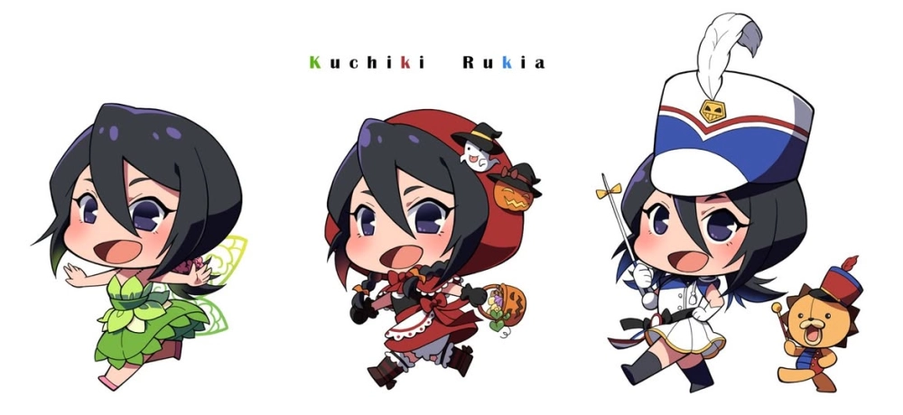 Rukia chibi vẽ tranh minh họa sinh động