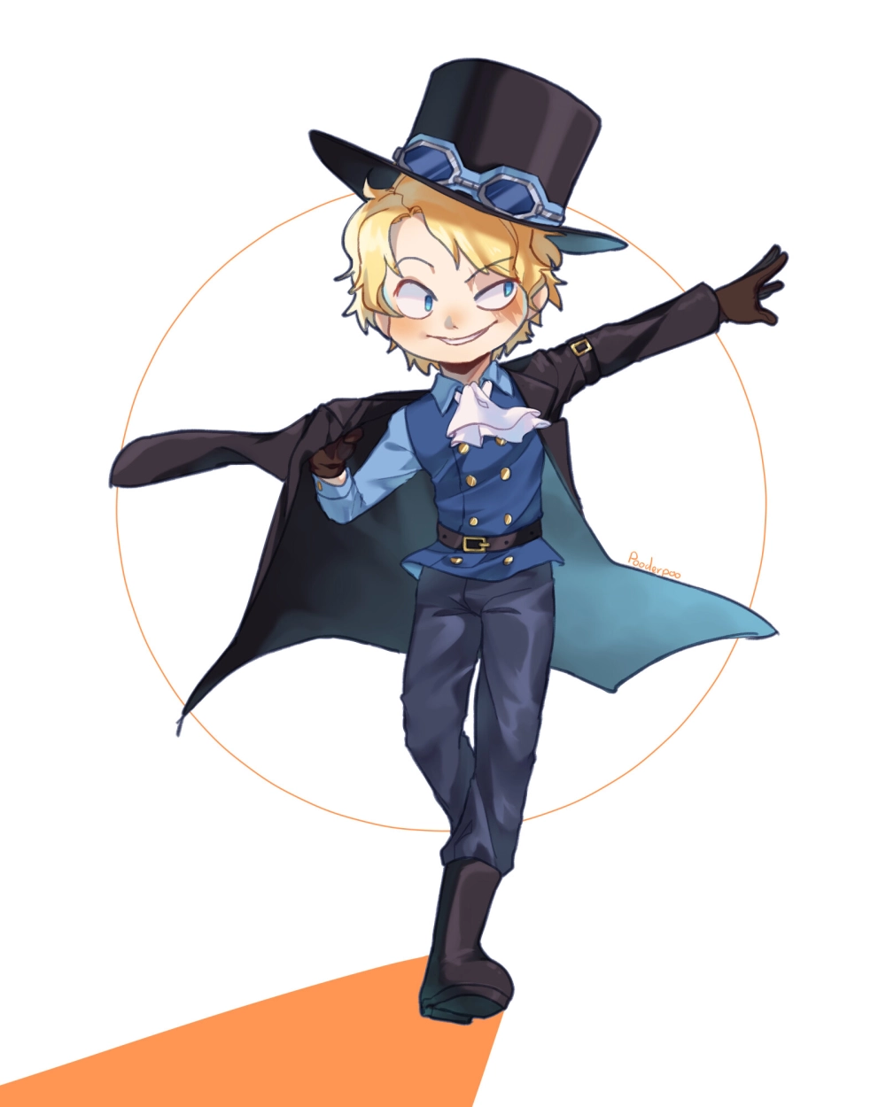 Sabo chibi illustration tinh tế trong từng chi tiết nhỏ