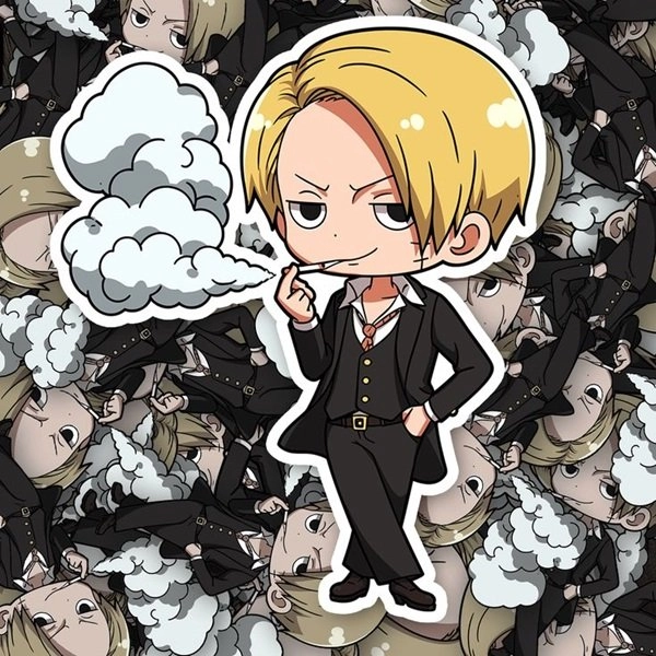 Sanji chibi đáng yêu mang phong cách hài hước quen thuộc