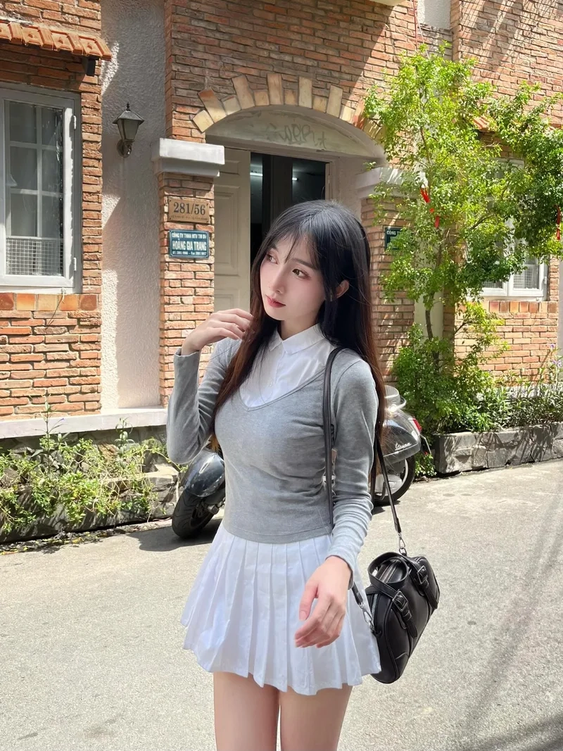Khám phá phong cách xinh xắn với ảnh gái xinh mặc váy ngắn