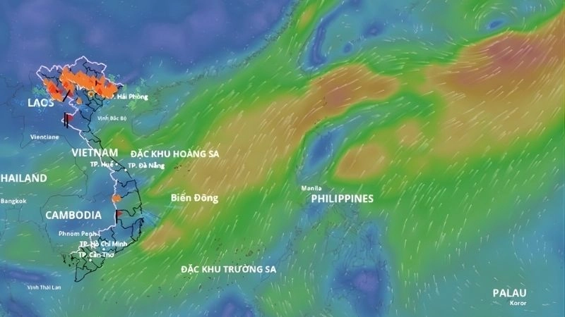 Đẳng áp thể hiện rõ cấu trúc của gradient áp suất