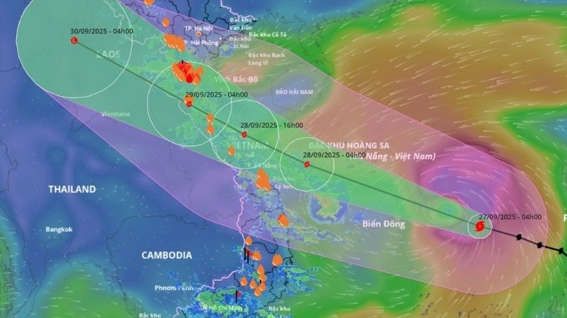 Đường đi của hoàn lưu bão quyết định phạm vi ảnh hưởng