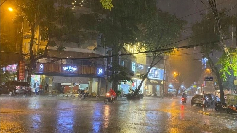 Nhiệt độ giảm nhẹ khi hiện tượng mưa đêm xảy ra