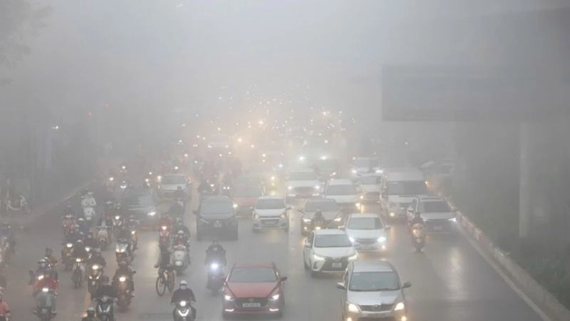 Sương mù dày đặc thường đi kèm với mưa phùn gió bấc