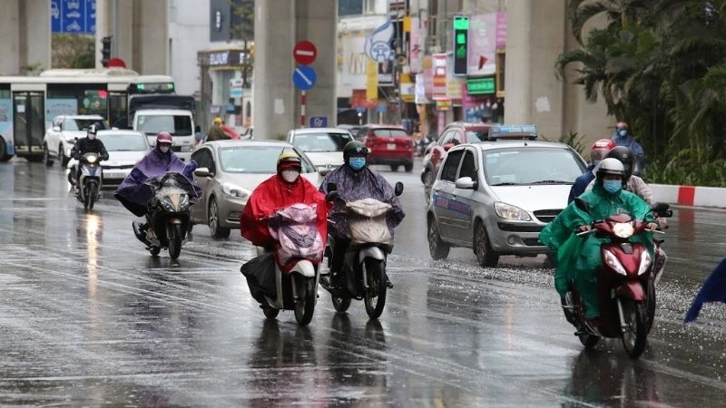 Lượng mưa tăng dần khi thời tiết xuất hiện mưa rả rích