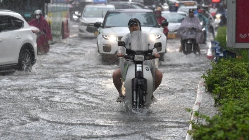 Lượng mưa tăng nhanh và dày đặc trong đợt mưa to