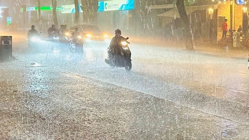 Cường độ mưa đạt mức cao khi xuất hiện mưa to