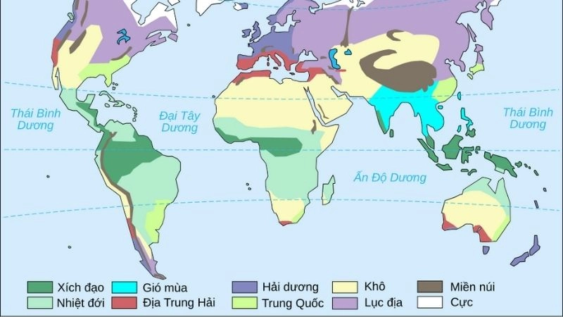 Vùng khí hậu là khu vực có đặc trưng thời tiết riêng biệt