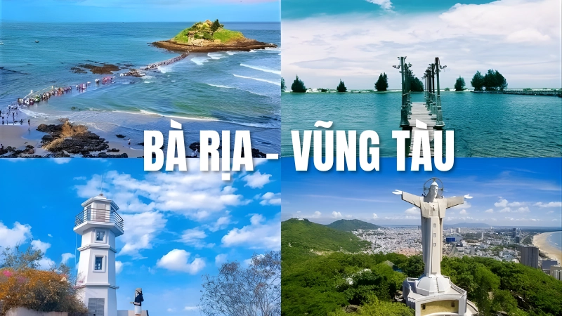 Bà Rịa - Vũng Tàu với biển xanh và bãi cát trải dài