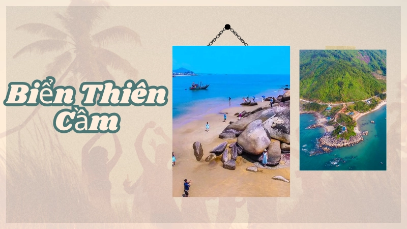 Bình yên giữa sóng nước và nắng vàng tại Biển Thiên Cầm.