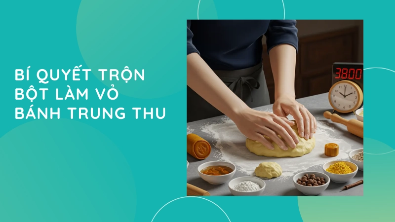 kỹ thuật nhào bột vỏ bánh trung thu mềm mịn không bị khô nứt