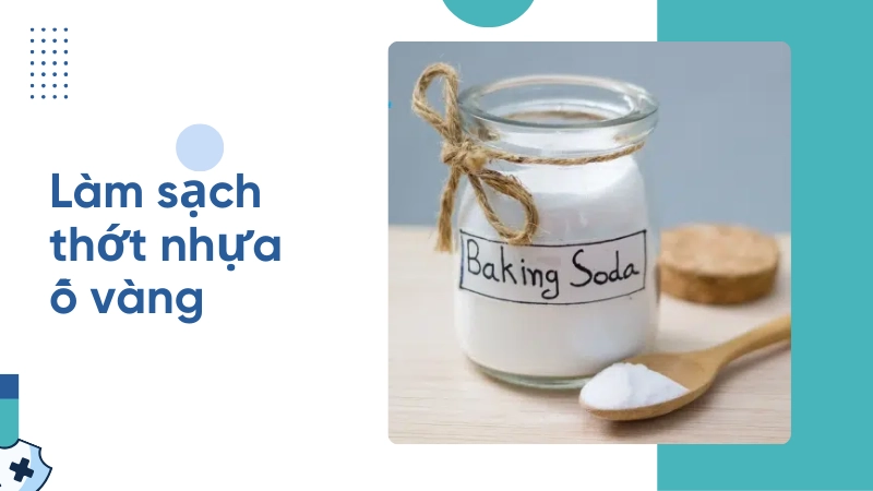 Hỗn hợp baking soda giúp làm sạch thớt nhựa ố vàng nhanh chóng