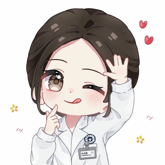 Ảnh chibi bác sĩ dễ thương phù hợp trang cá nhân