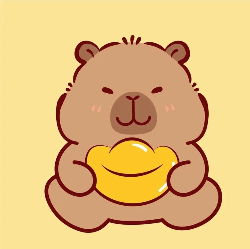 Ảnh capybara chibi cute phù hợp nhiều phong cách