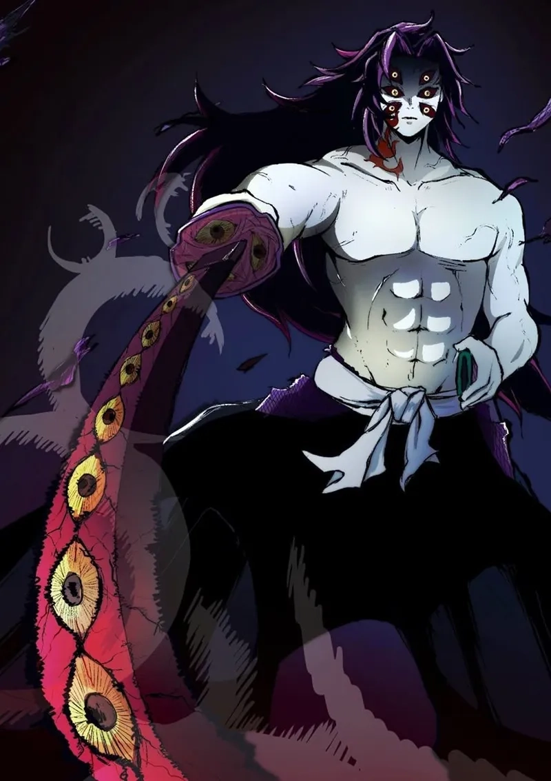 Kokushibou anime gây ấn tượng với tạo hình độc đáo và khí chất áp đảo.