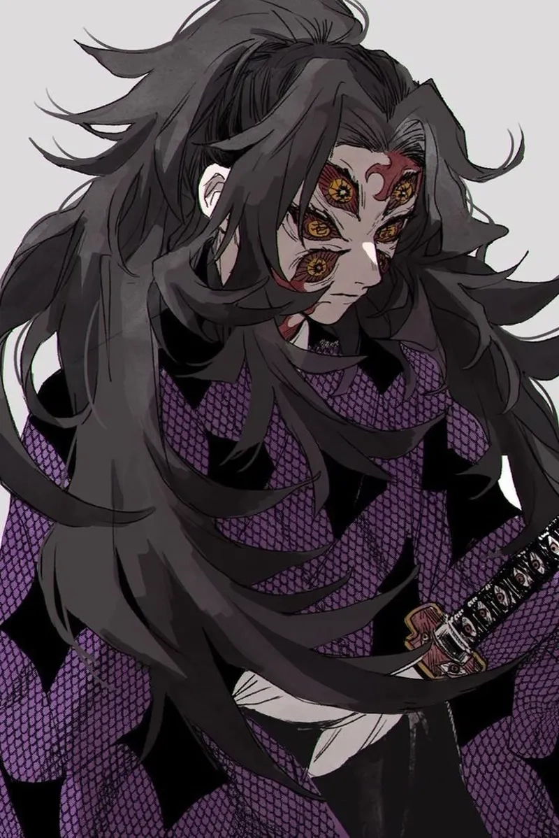 Kokushibo wallpaper tạo điểm nhấn mạnh mẽ cho màn hình của fan anime.