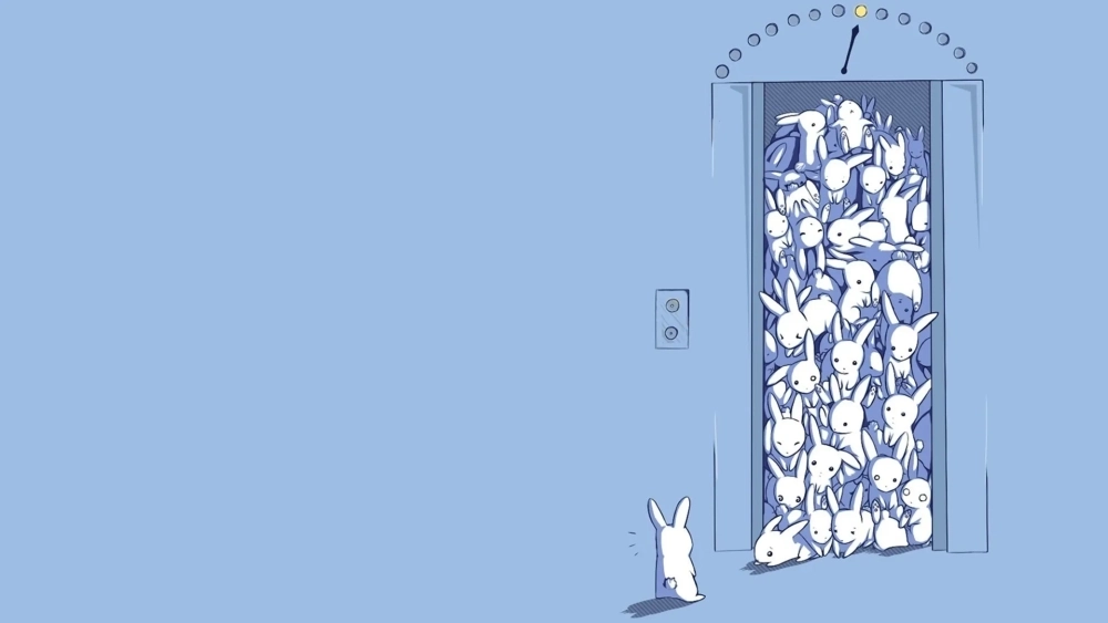 Hình nền máy tính thỏ cute nhìn rất dễ thương