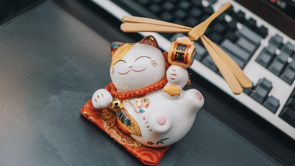 Hình nền mèo thần tài may mắn tài lộc