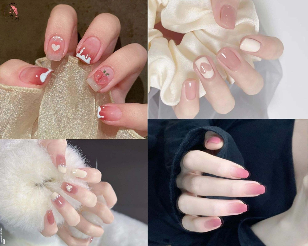 Mẫu nail hoa hồng đơn giản dễ làm dễ phối màu
