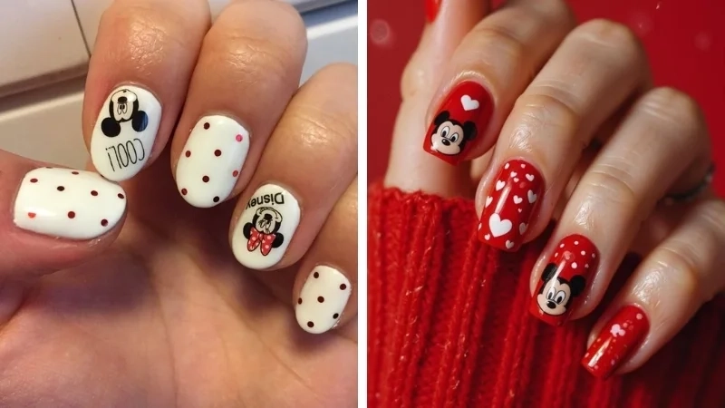 Nail hoạt hình đáng yêu phù hợp phong cách dễ thương