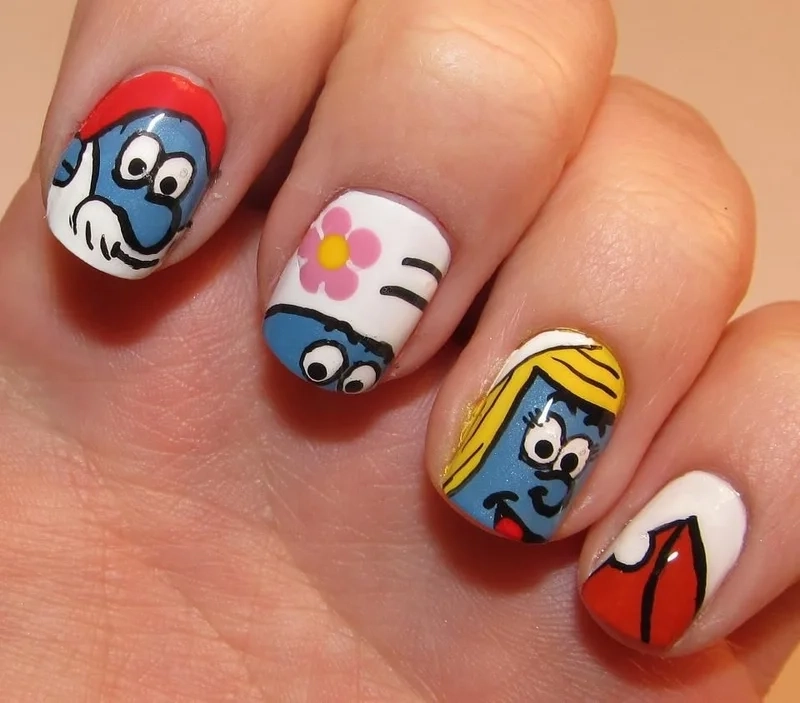 Mẫu nail hoạt hình cute phù hợp bạn gái trẻ trung