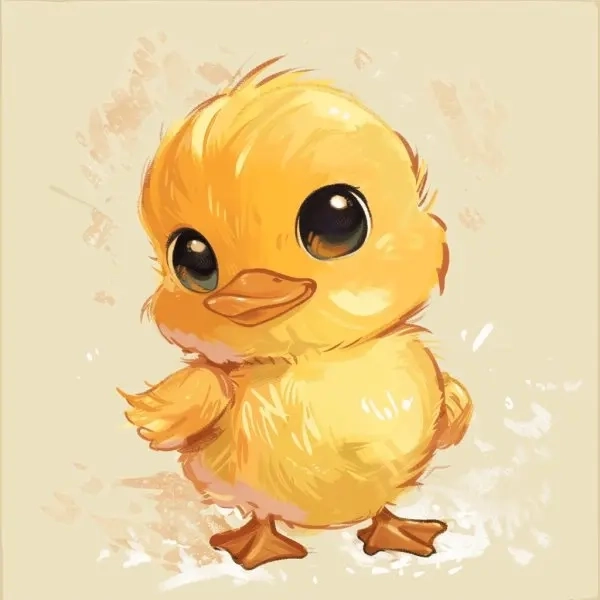 Bé vịt cute khiến người xem cảm thấy dễ chịu và yêu thích.