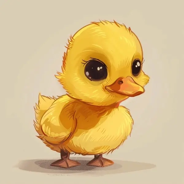 Avatar vịt cute chibi tạo điểm nhấn đáng yêu cho trang cá nhân.